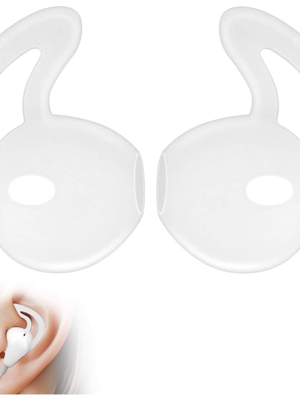 Earbuds Covers/Caps with Hook for Earpods, Soft Silicone Earplugs Ear Cuisions w